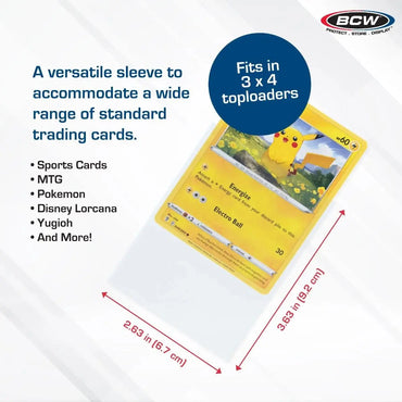 Sleeves – BCW - Classic Soft Sleeves Standardgröße Transparent (100 Stk.) - CoolUp Cards