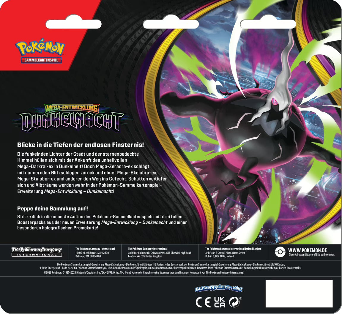 Dunkelnacht 3-Pack Blister – Pokémon Deutsch 🇩🇪 CoolUp Cards