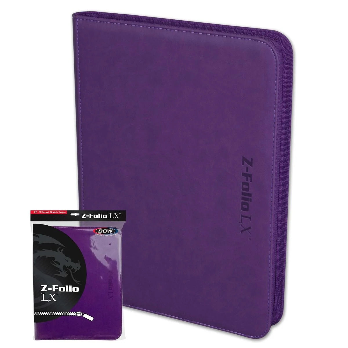 Z-Folio LX Lila – Premium Karten-Album / Zip-Folio aus Kunstleder – BCW CoolUp Cards