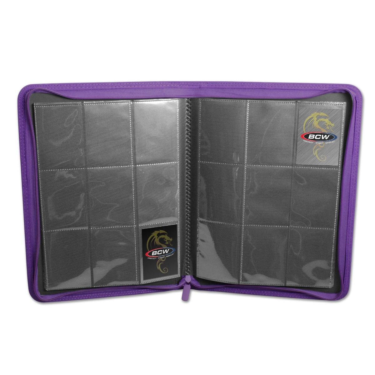 Z-Folio LX Lila – Premium Karten-Album / Zip-Folio aus Kunstleder – BCW CoolUp Cards