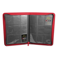 Z-Folio Rot – Premium Karten-Album / Zip-Folio aus Kunstleder – BCW