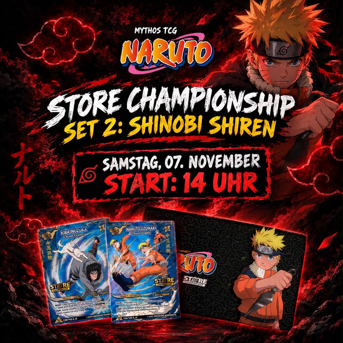 07.11.2026 / 14.00 Uhr [Store Championship] – Turnier Ticket – Naruto Mythos CoolUp Cards