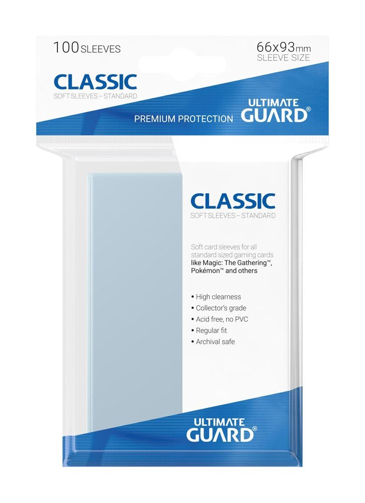 Sleeves – Ultimate Guard - Classic Soft Sleeves Standardgröße Transparent (100 Stk.)