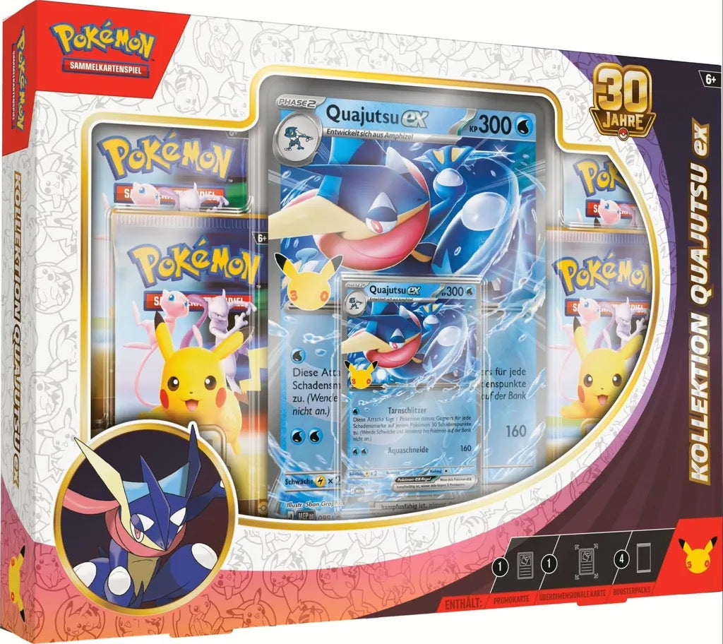 30 Jahre Edition – Quajutsu ex Kollektion – Pokémon – Deutsch 🇩🇪 CoolUp Cards
