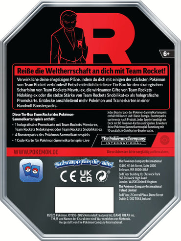 Team Rockets Mewtu - Tin Box – Pokémon 🇩🇪 Deutsch CoolUp Cards