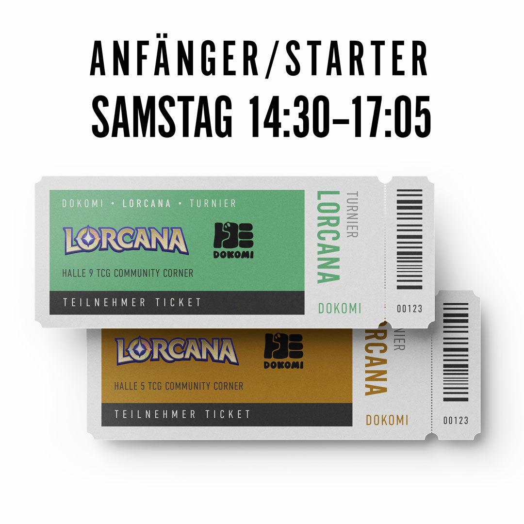 Lorcana Anfänger/Starter - Samstag 14:30-17:05 Uhr - DoKomi Turnier 2025