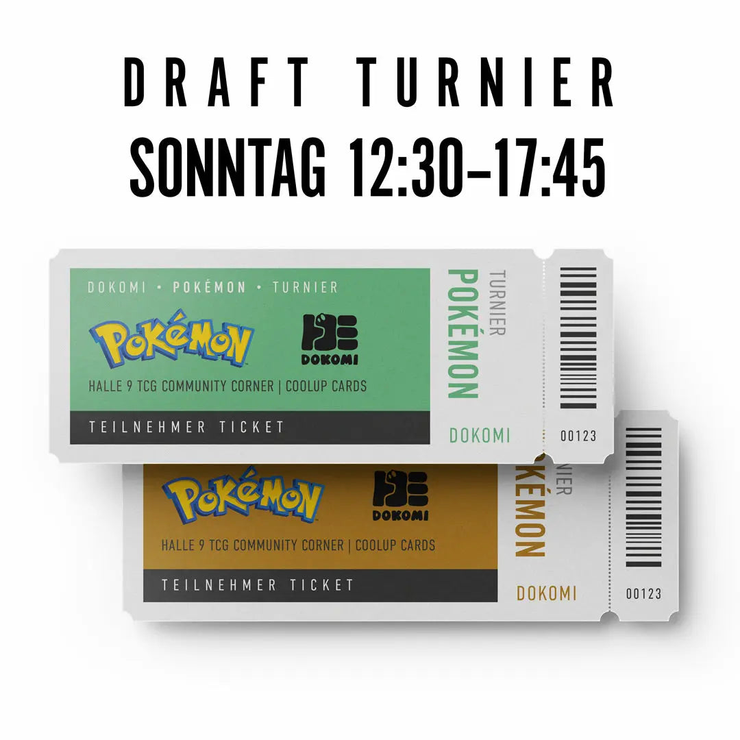 Pokémon: DRAFT Turnier @DoKomi – 31.05.2026 / 12:30-17:45 Uhr – Teilnehmer-Ticket CoolUp Cards