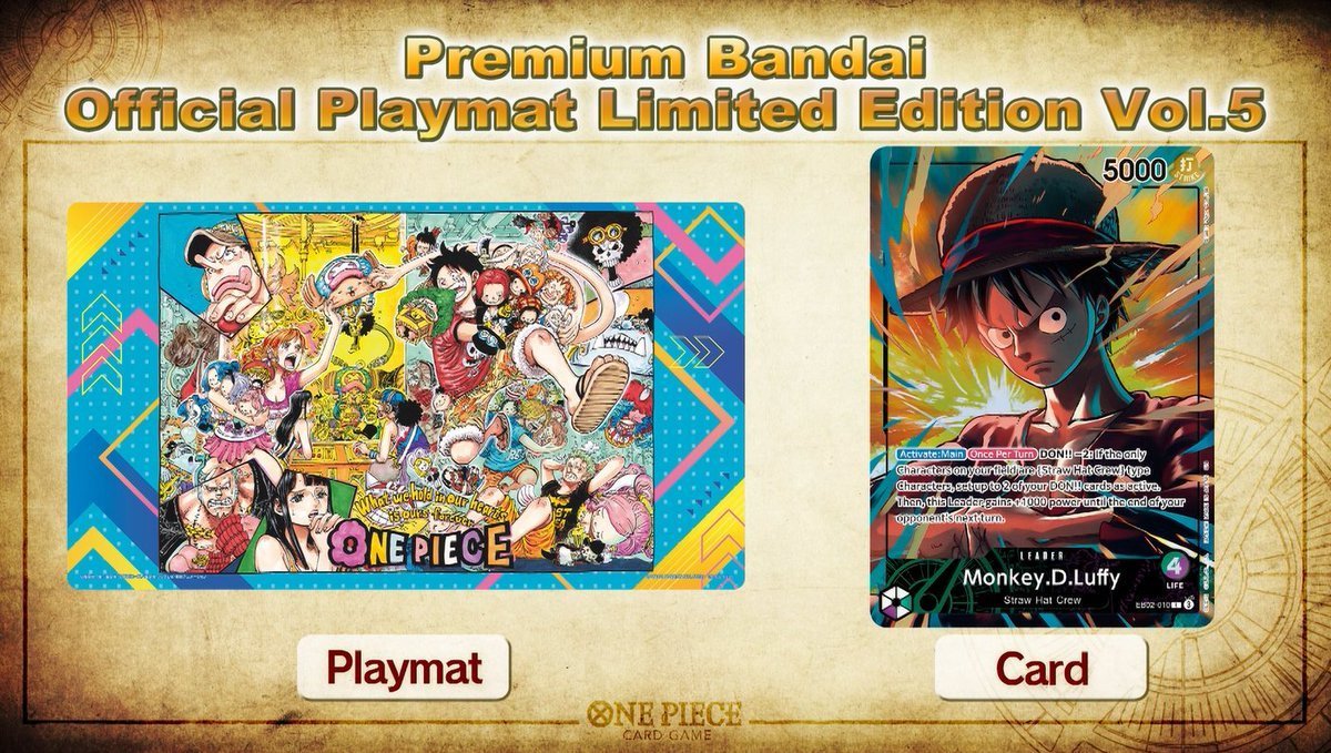 Official Playmat Limited Edition Vol. 5 - One Piece - Monkey.D.Luffy - 🇬🇧 Englisch CoolUp Cards