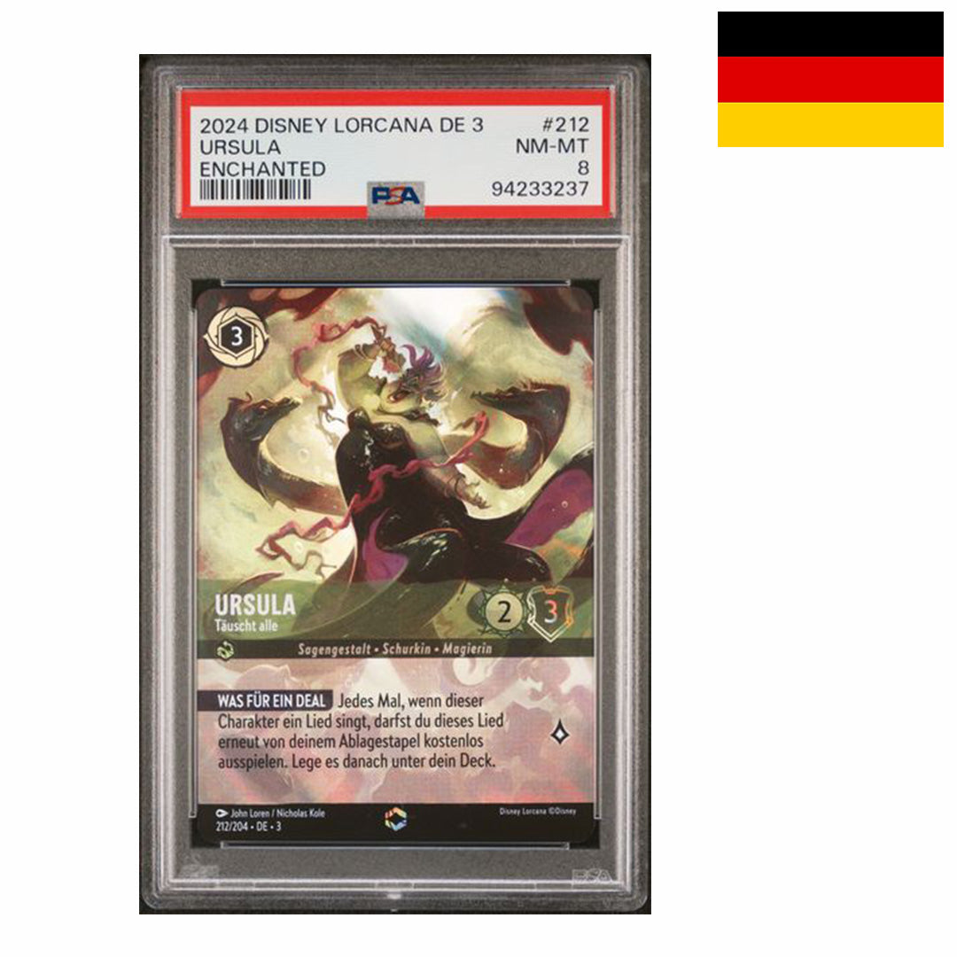 Ursula Täuscht alle Enchanted - Disney Lorcana - NEAR MINT PSA 8 - 🇩🇪 Deutsch